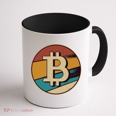 Bitcoin Retro Logo Coffee Mug back