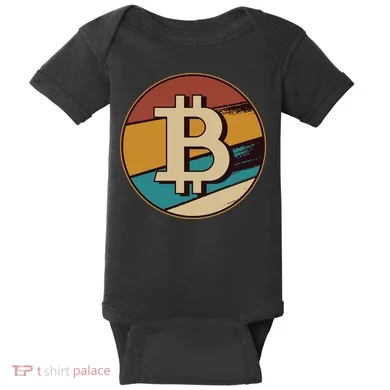 Bitcoin Retro Logo Baby Bodysuit