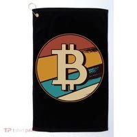 Bitcoin Retro Logo Golf Towel thumb 0