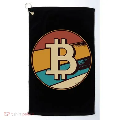 Bitcoin Retro Logo Golf Towel