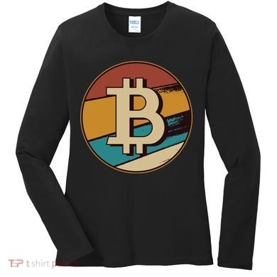 Bitcoin Retro Logo Women's Long Sleeve Shirt