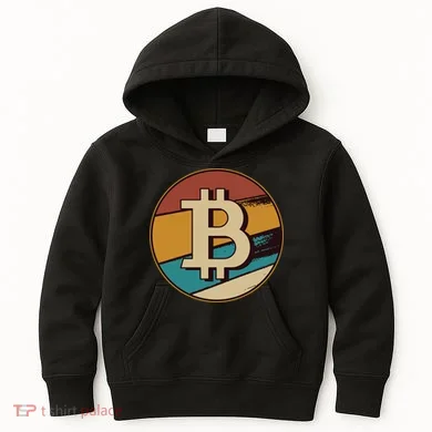 Bitcoin Retro Logo Kids Hoodie