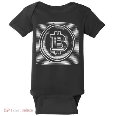Bitcoin Static Logo Baby Bodysuit