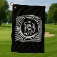 Bitcoin Static Logo Golf Towel thumb 1