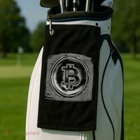 Bitcoin Static Logo Golf Towel thumb 2
