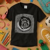 Bitcoin Static Logo Kids T-Shirt thumb 3