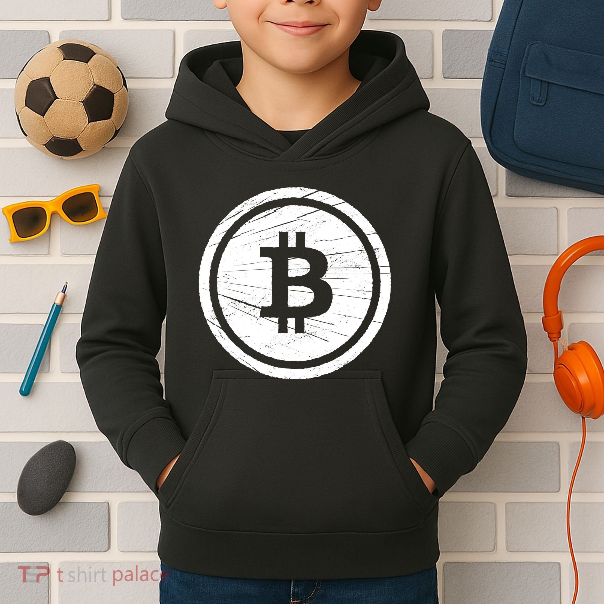 Bitcoin Symbol Kids Hoodie