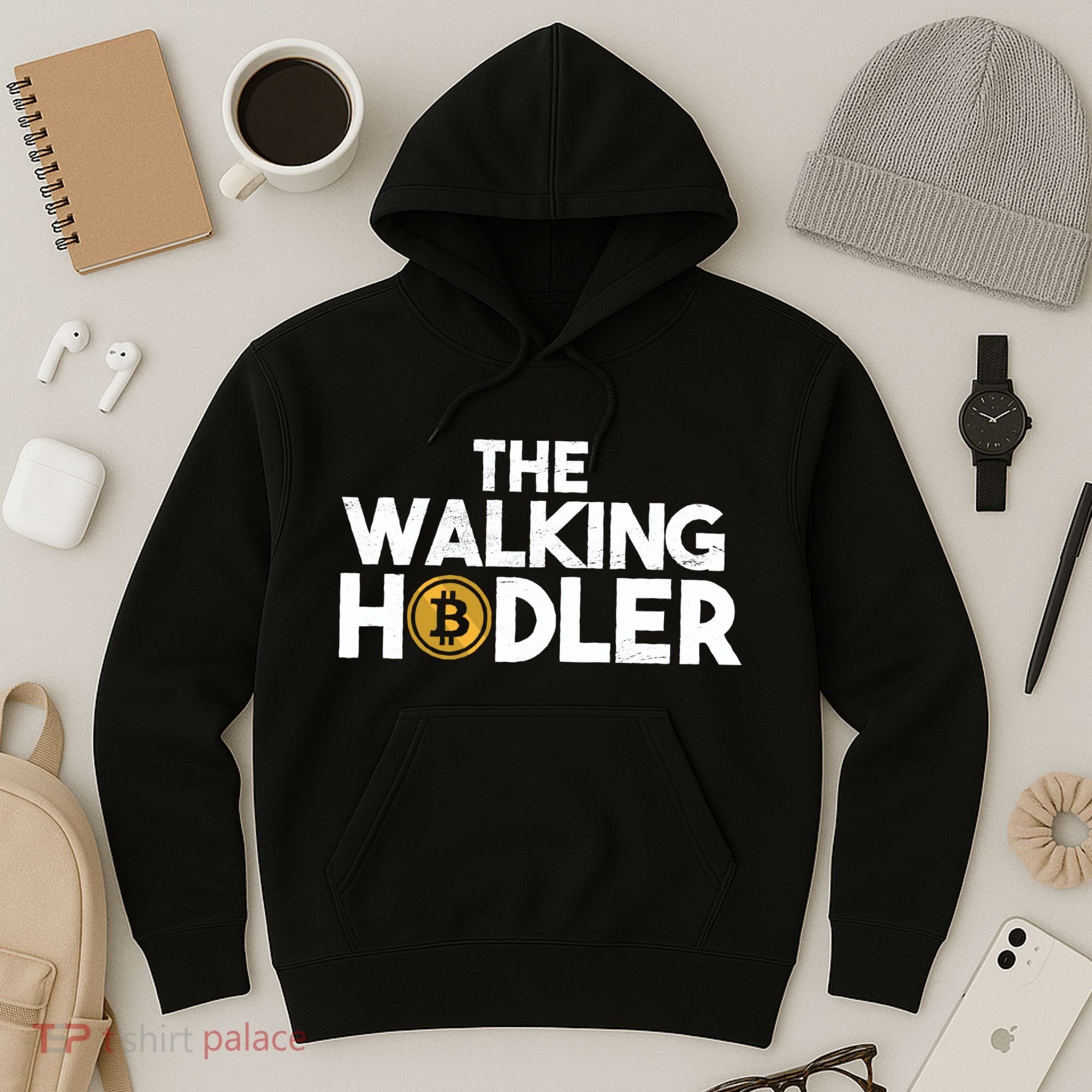 Bitcoin The Walking Holder Hoodie