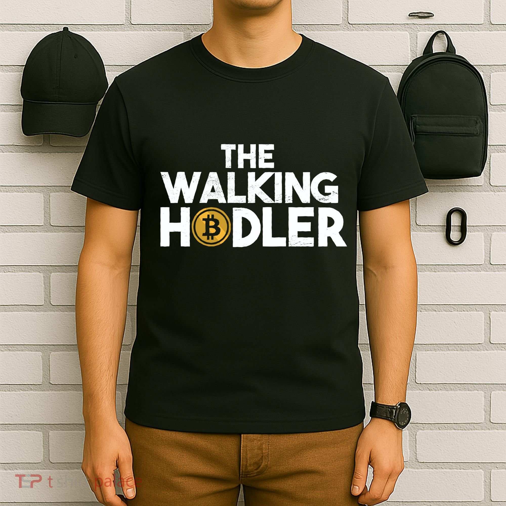 Bitcoin The Walking Holder T-Shirt