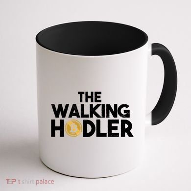 Bitcoin The Walking Holder Coffee Mug back