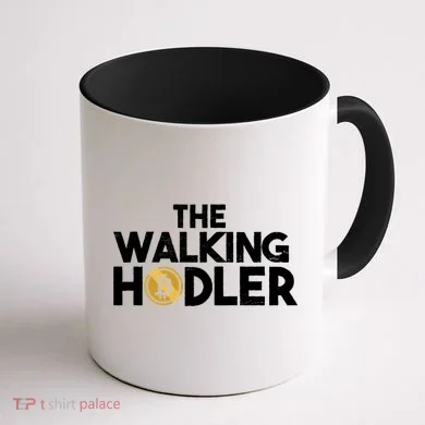 Bitcoin The Walking Holder Coffee Mug back