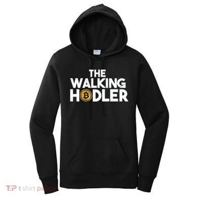 Bitcoin The Walking Holder Women's Hoodie