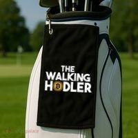 Bitcoin The Walking Holder Golf Towel thumb 2