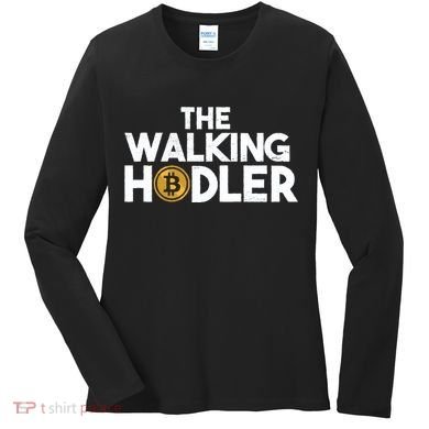 Bitcoin The Walking Holder Women's Long Sleeve Shirt