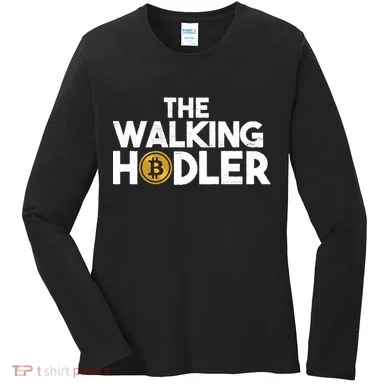 Bitcoin The Walking Holder Women's Long Sleeve Shirt