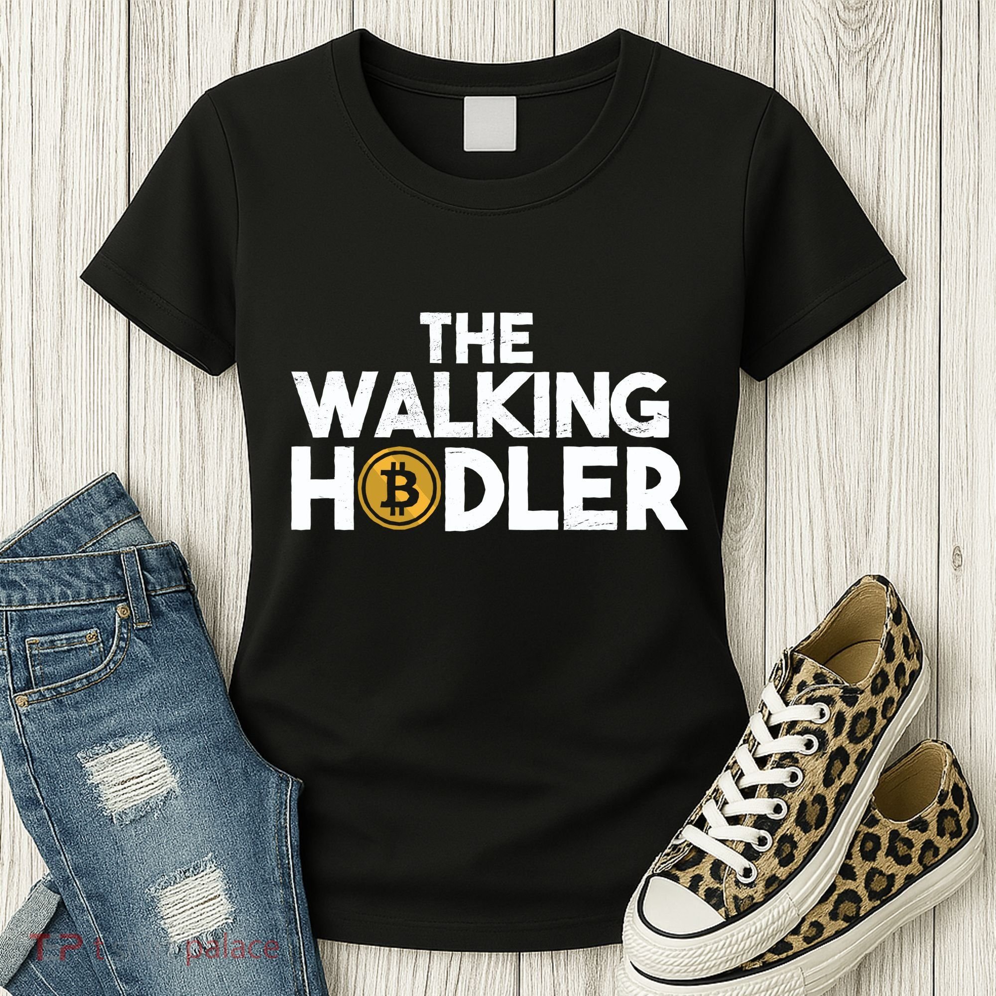 Bitcoin The Walking Holder Women's T-Shirt