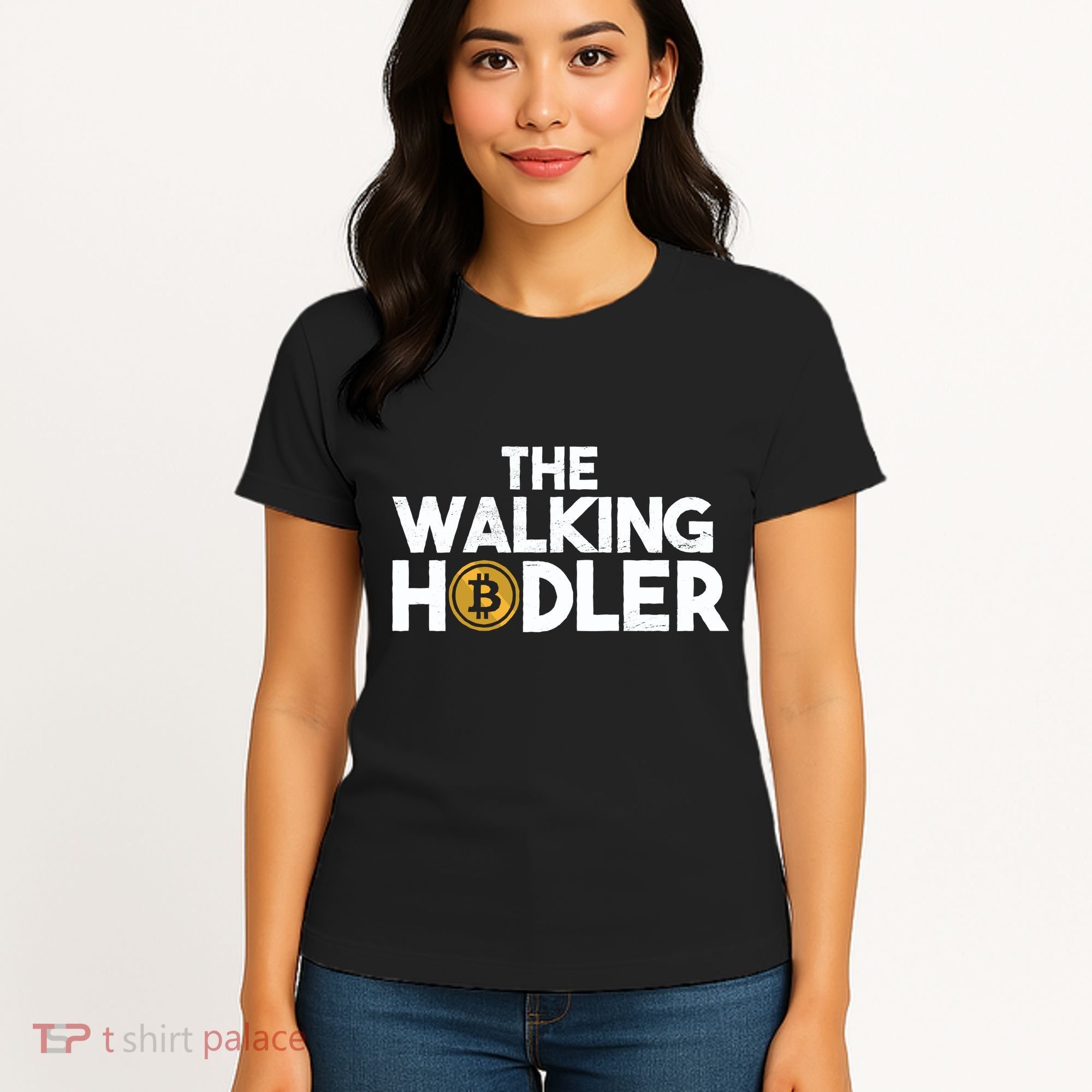 Bitcoin The Walking Holder Women's T-Shirt