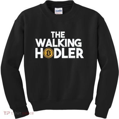 Bitcoin The Walking Holder Kids Sweatshirt