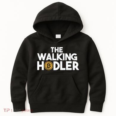 Bitcoin The Walking Holder Kids Hoodie