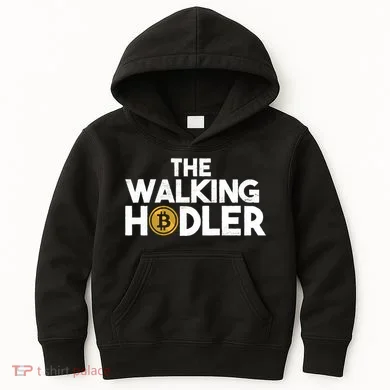 Bitcoin The Walking Holder Kids Hoodie