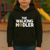 Bitcoin The Walking Holder Kids Hoodie thumb 3