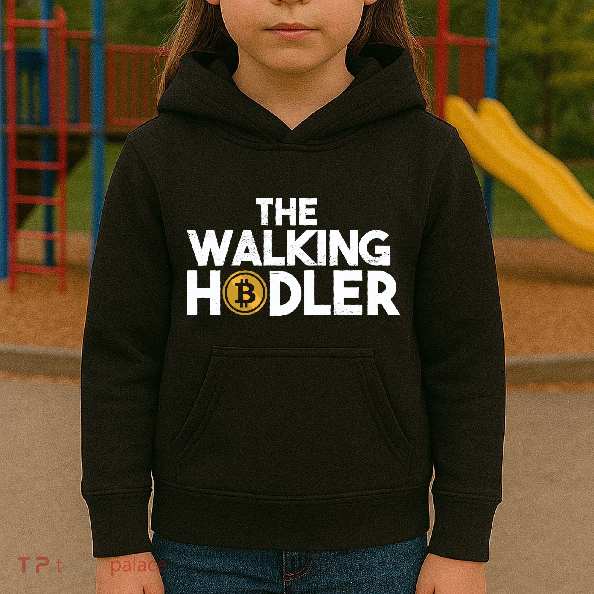 Bitcoin The Walking Holder Kids Hoodie