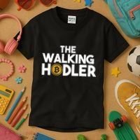 Bitcoin The Walking Holder Kids T-Shirt thumb 3