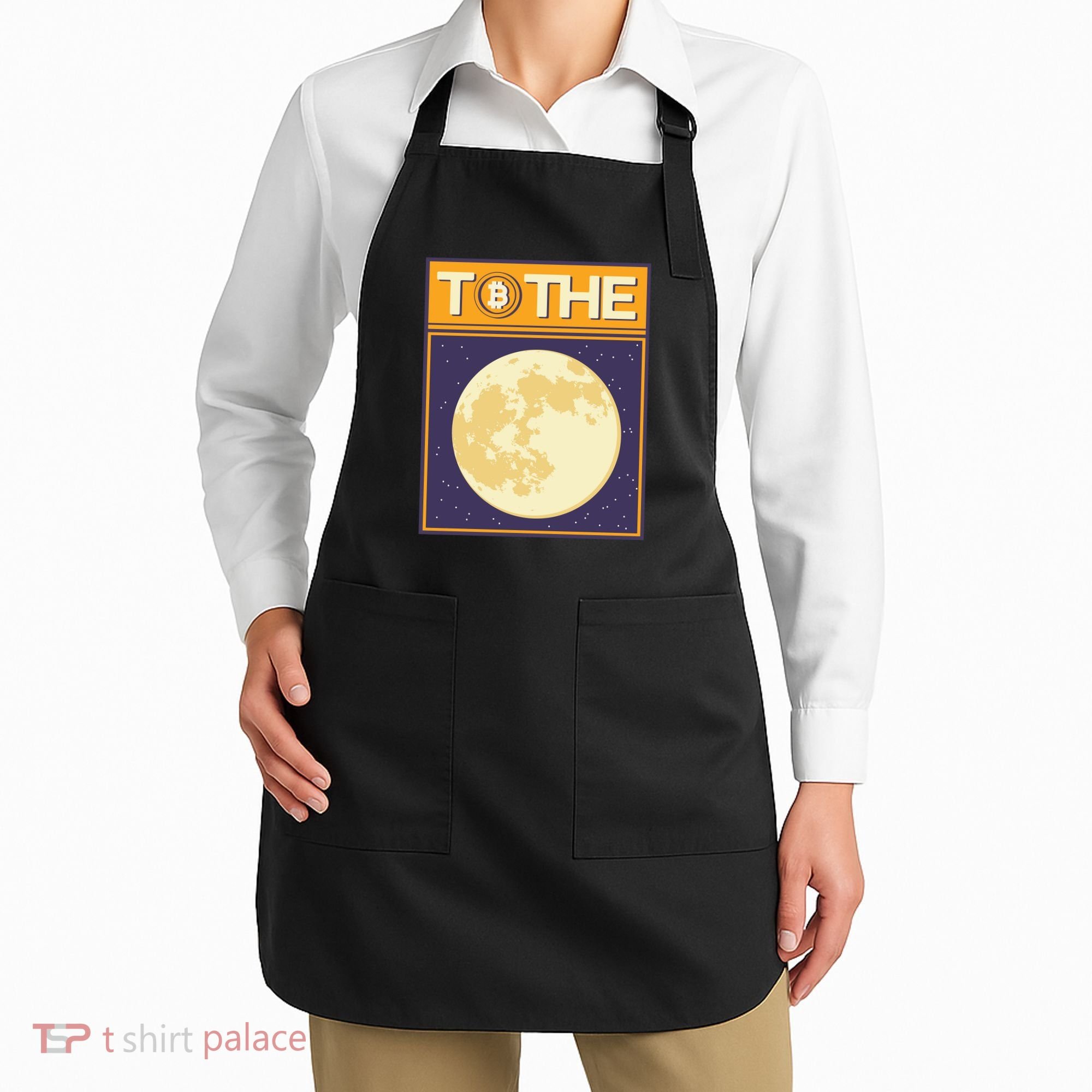 Bitcoin To The Moon Apron