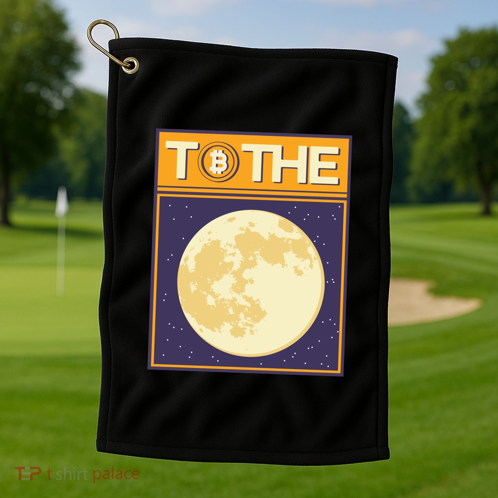 Bitcoin To The Moon Golf Towel
