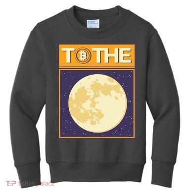 Bitcoin To The Moon Kids Sweatshirt