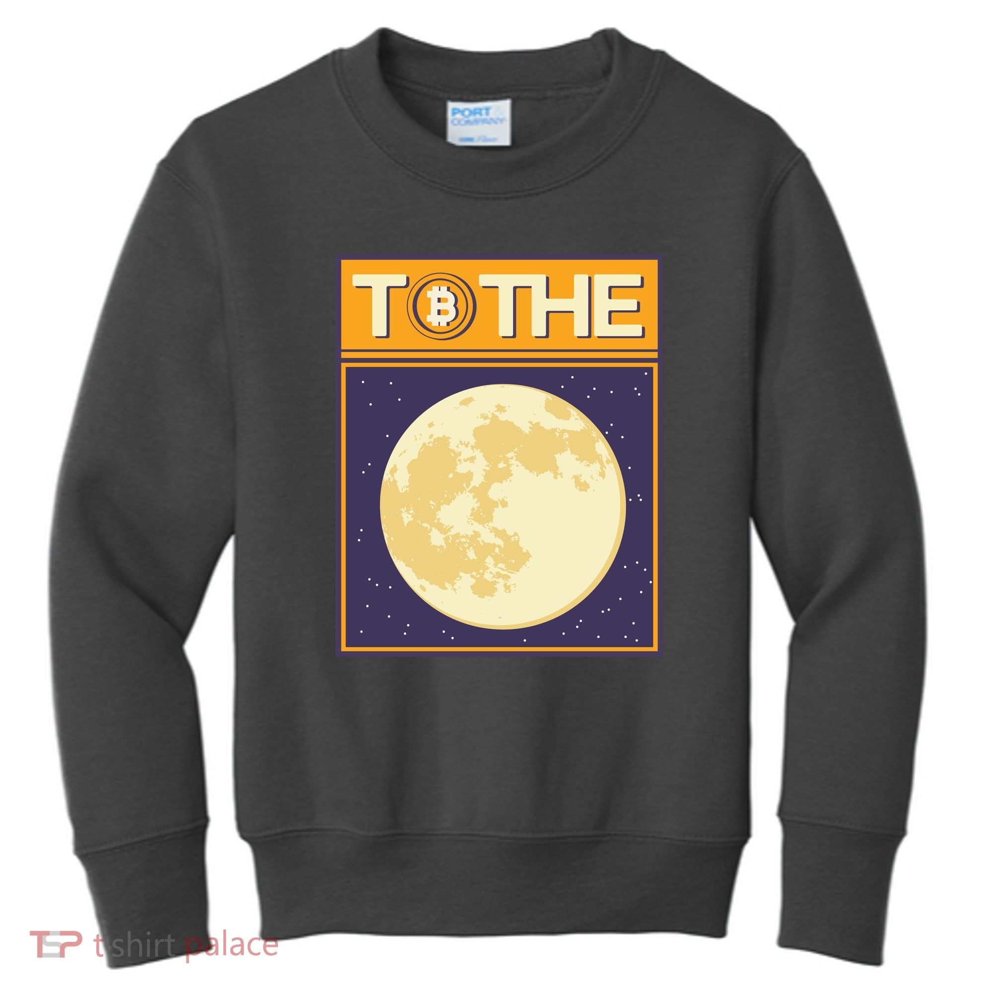 Bitcoin To The Moon Kids Sweatshirt