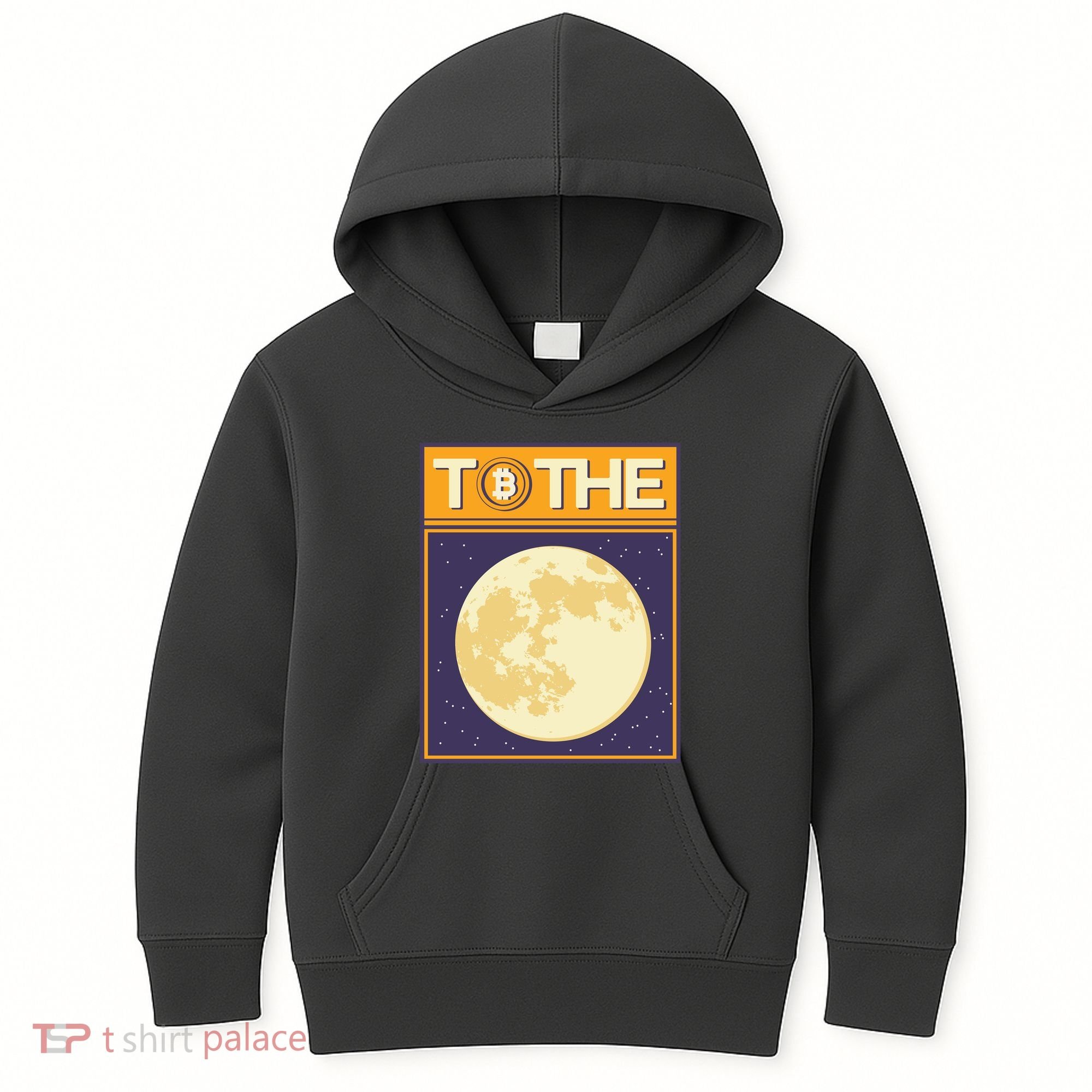Bitcoin To The Moon Kids Hoodie