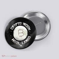 Bitcoin to the Moon Hodl Lambo Crypto Currency Button thumb 0