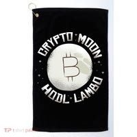 Bitcoin to the Moon Hodl Lambo Crypto Currency Golf Towel thumb 0