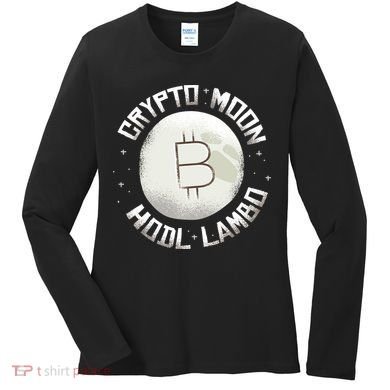 Bitcoin to the Moon Hodl Lambo Crypto Currency Women's Long Sleeve Shirt