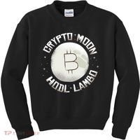 Bitcoin to the Moon Hodl Lambo Crypto Currency Kids Sweatshirt thumb 0