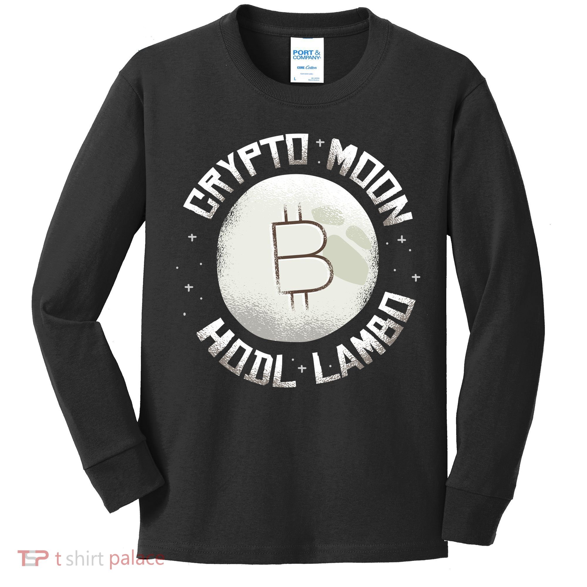 Bitcoin to the Moon Hodl Lambo Crypto Currency Kids Long Sleeve Shirt