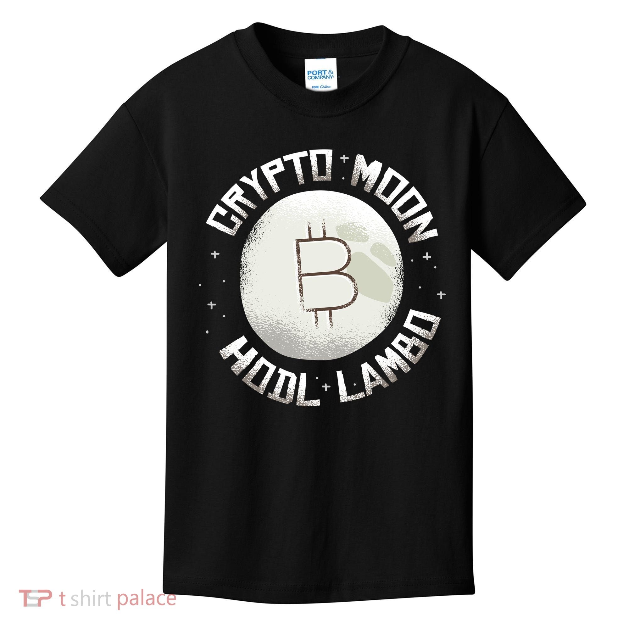 Bitcoin to the Moon Hodl Lambo Crypto Currency Kids T-Shirt