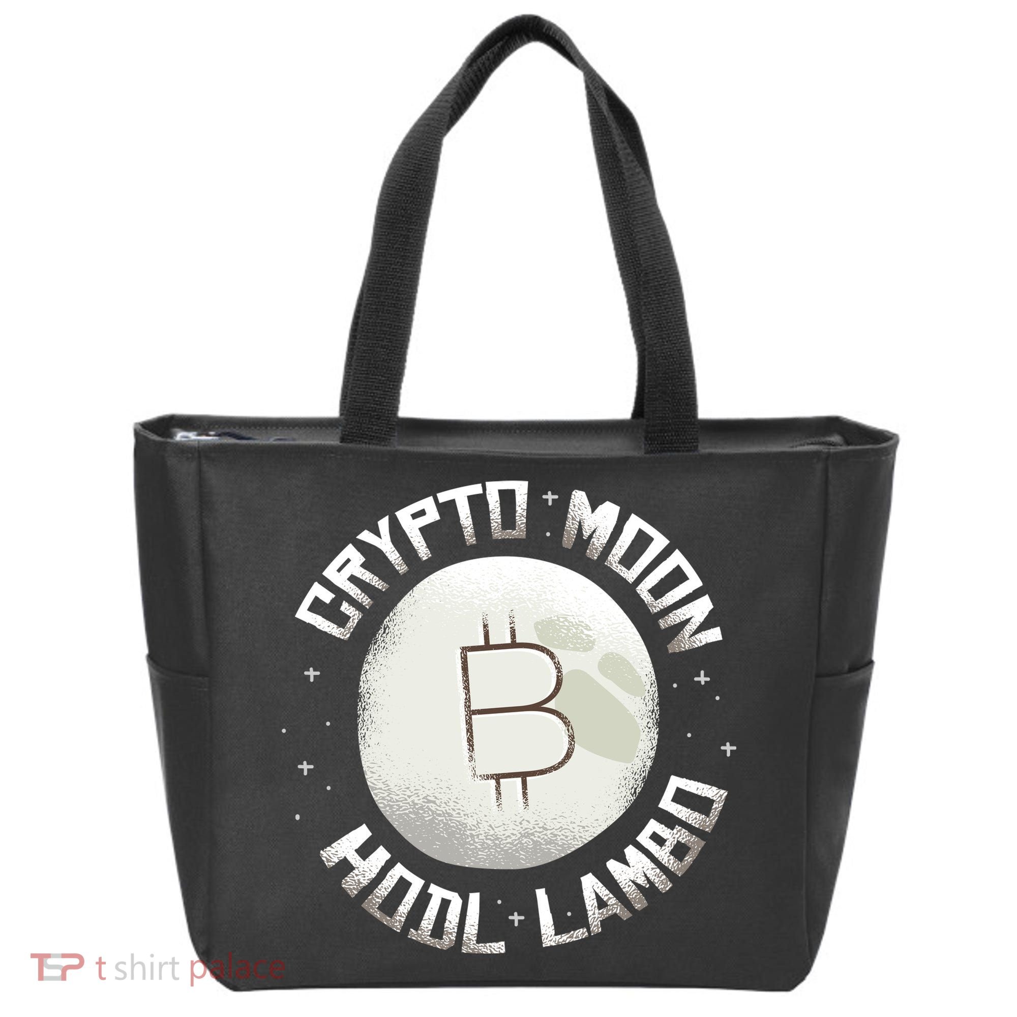 Bitcoin to the Moon Hodl Lambo Crypto Currency Tote Bag