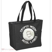 Bitcoin to the Moon Hodl Lambo Crypto Currency Tote Bag thumb 2