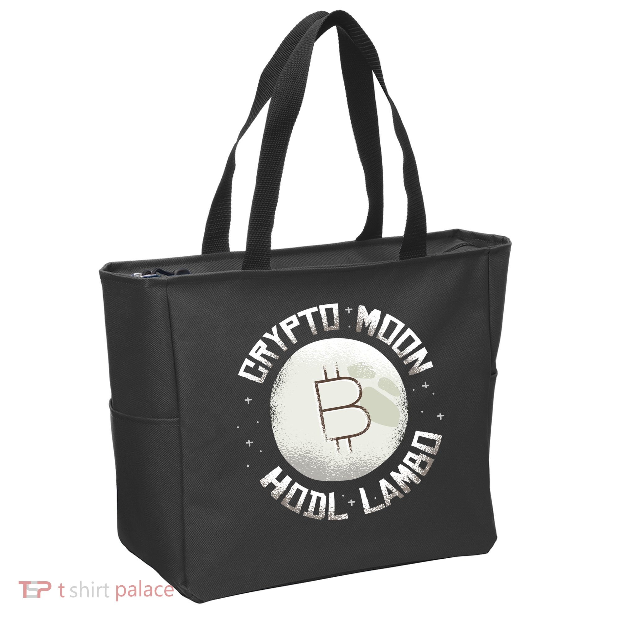 Bitcoin to the Moon Hodl Lambo Crypto Currency Tote Bag