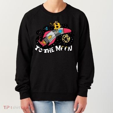 Bitcoin To The Moon Rocket Women's Sweatshirt