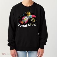 Bitcoin To The Moon Rocket Women's Sweatshirt thumb 0