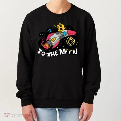 Bitcoin To The Moon Rocket Women's Sweatshirt