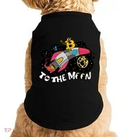 Bitcoin To The Moon Rocket Doggie Tank thumb 0
