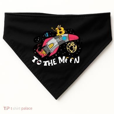 Bitcoin To The Moon Rocket USA-Made Doggie Bandana