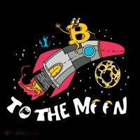 Bitcoin To The Moon Rocket USA-Made Doggie Bandana thumb 2