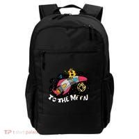 Bitcoin To The Moon Rocket Backpack thumb 0