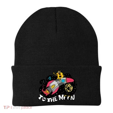 Bitcoin To The Moon Rocket Beanie