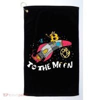 Bitcoin To The Moon Rocket Golf Towel thumb 0